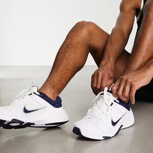 Nike Men's White Air Monarch IV Leather Lace Up Athletic Training Shoes Size 10